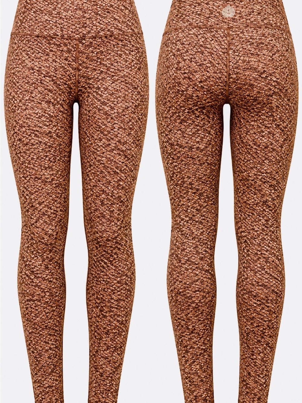 Waterlust Snakeskin High-Rise Print Leggings, Small, Recycled, Activewear 🤎🧡🤎